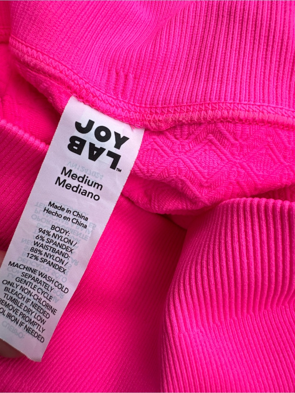 JoyLab Matching Activewear Set Pink | Crop Top & Shorts | Size Medium - Picture 3 of 3